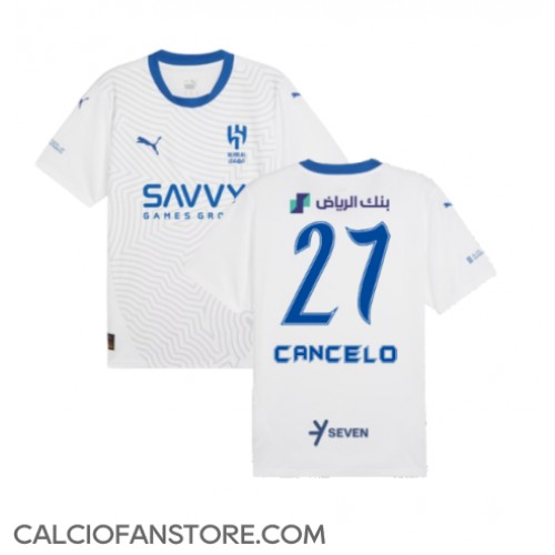 Maglia Calcio Al-Hilal Joao Cancelo #27 Seconda Divisa 2024-25 Manica Corta